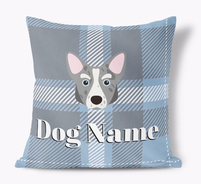 Tartan Pattern: Personalized {breedFullName} Soft Touch Pillow